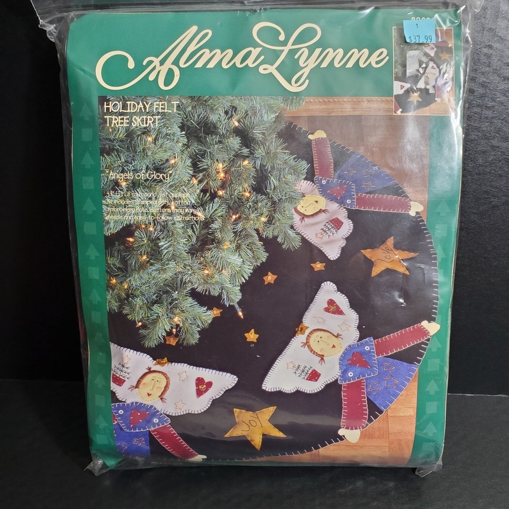 Bucilla Alma Lynne Angels of Glory Felt Christmas Tree Skirt Kit 44" NOS‎ 83805